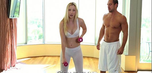  FantasyHD - Samantha Rone doing 69 on her yoga mat